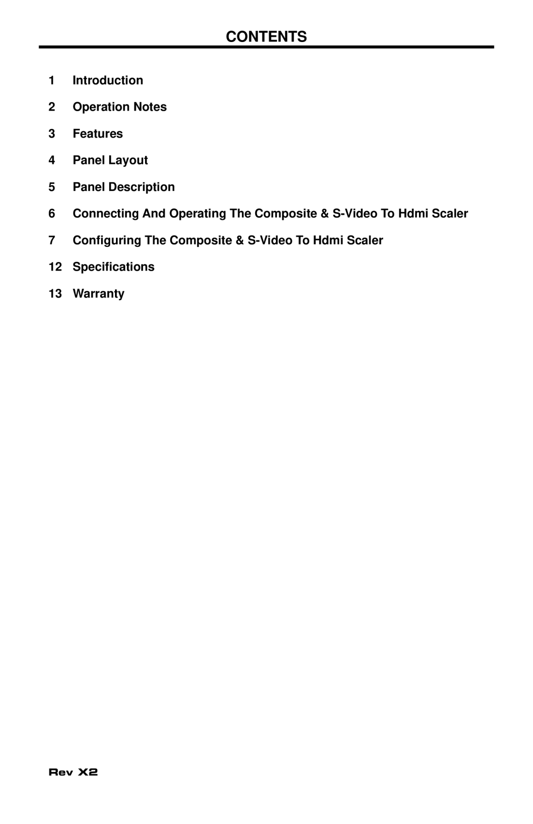 Gefen GTV-COMPSVID-2-HDMIS user manual Contents 