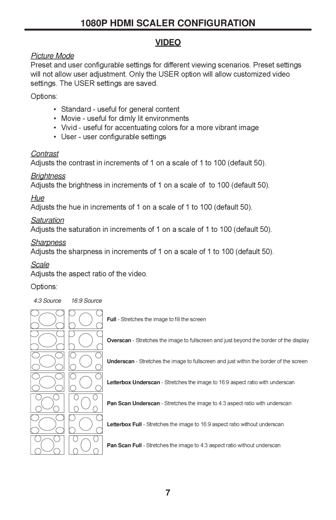 Gefen GTV-HDMI-1080PS user manual Video 