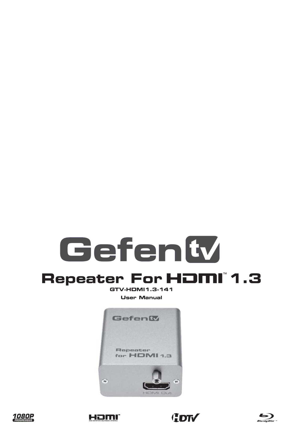 Gefen GTV-HDMI1.3-141 user manual Repeater For 