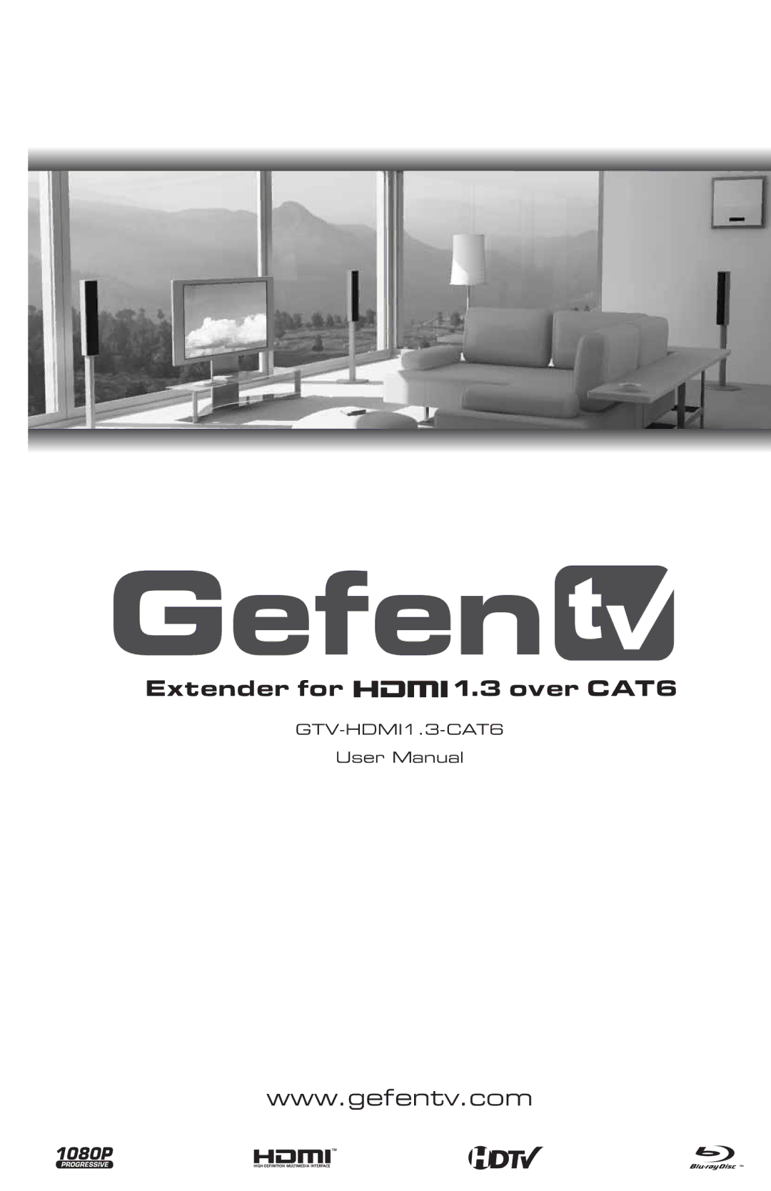 Gefen GTV-HDMI1.3-CAT6 user manual Extender for 1.3 over CAT6 