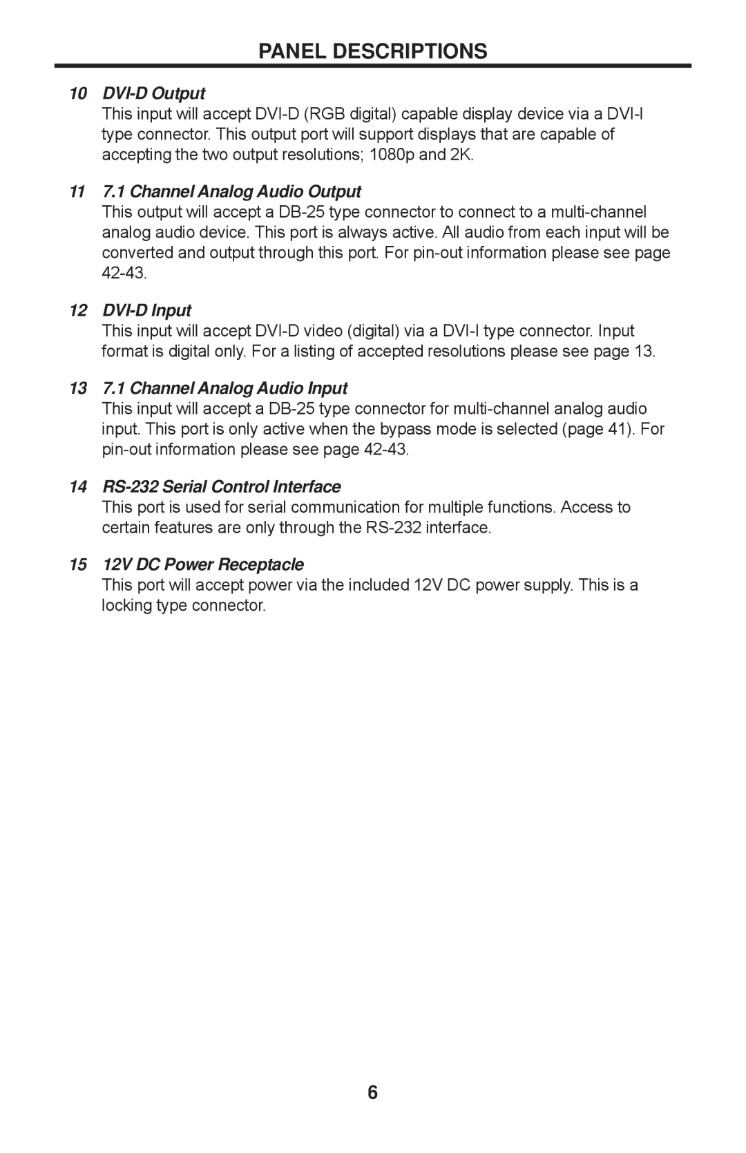 Gefen PRO I user manual DVI-D Output 