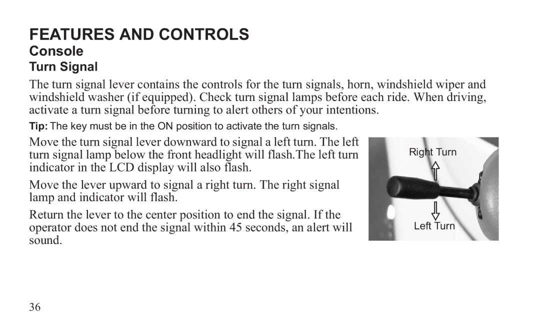 GEM 419C manual Turn Signal 