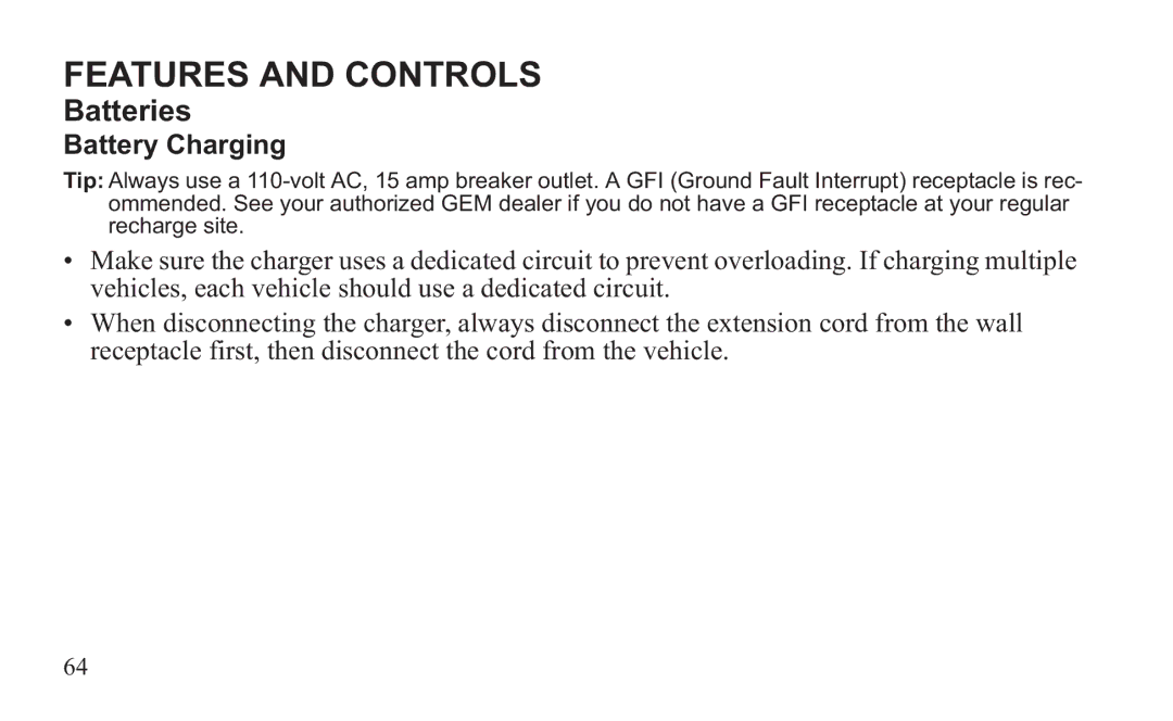 GEM 419C manual Features and Controls 