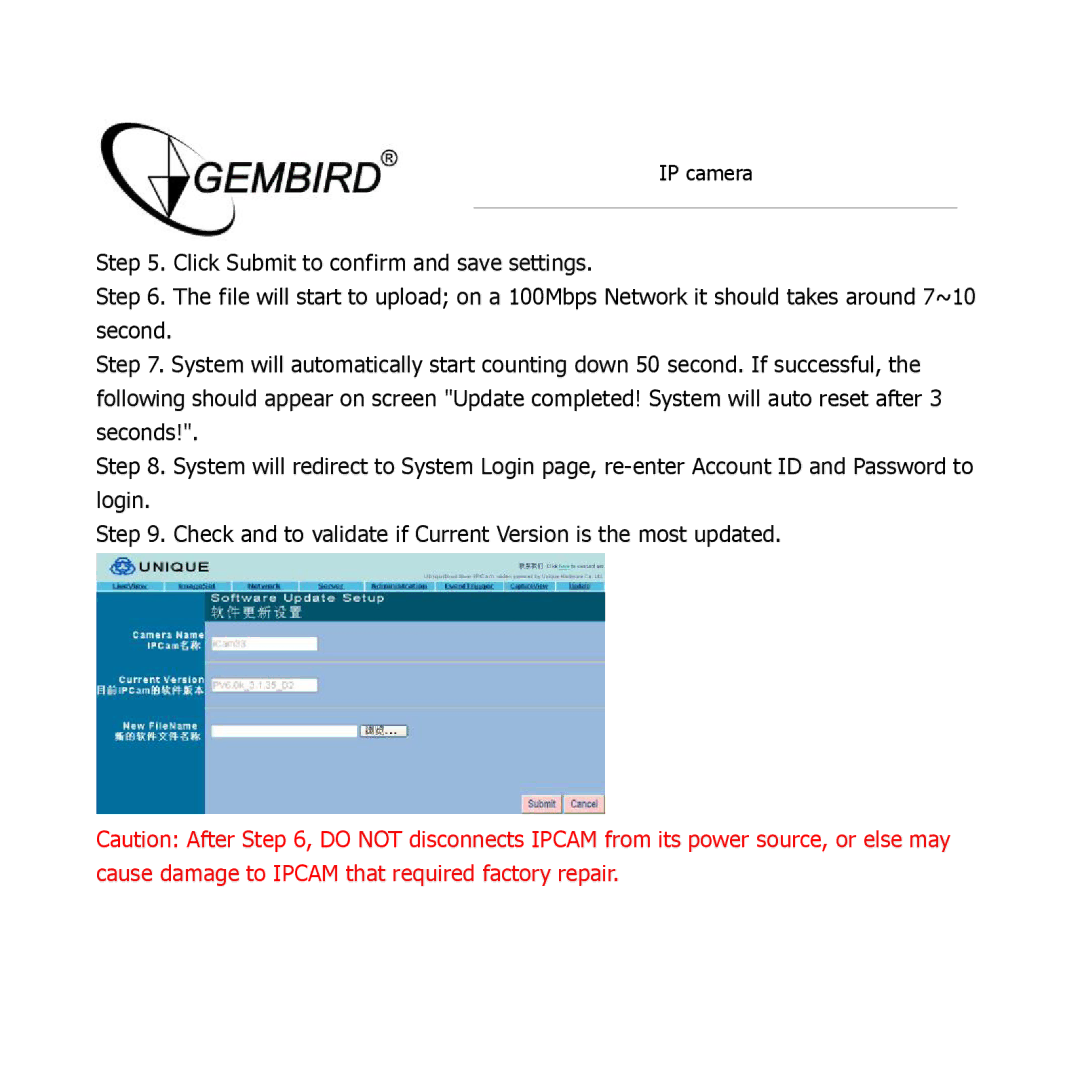 Gembird CAM77IP manual IP camera 