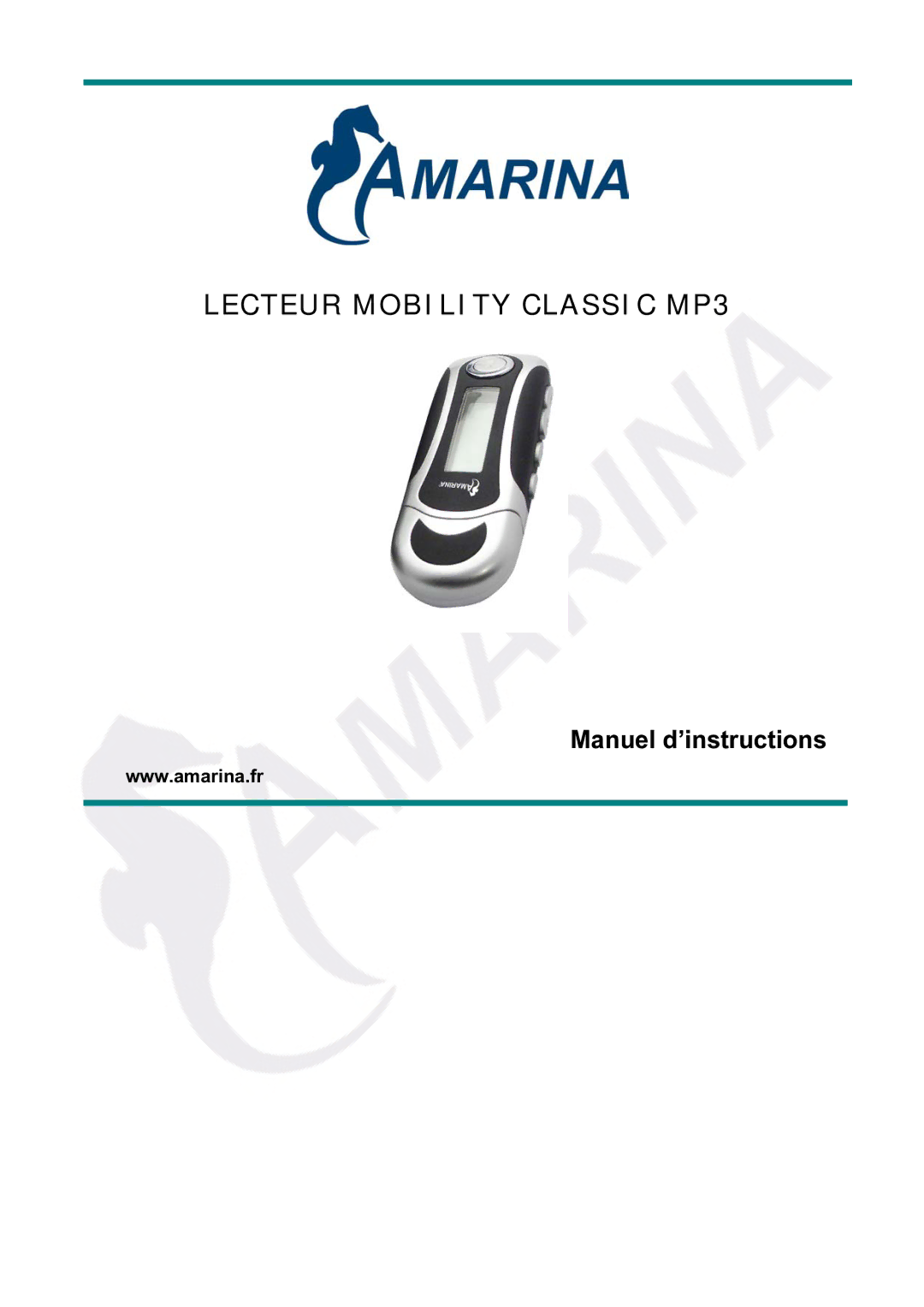 Gembird LECTEUR MOBILITY CLASSIC MP3 manual Lecteur Mobility Classic MP3 