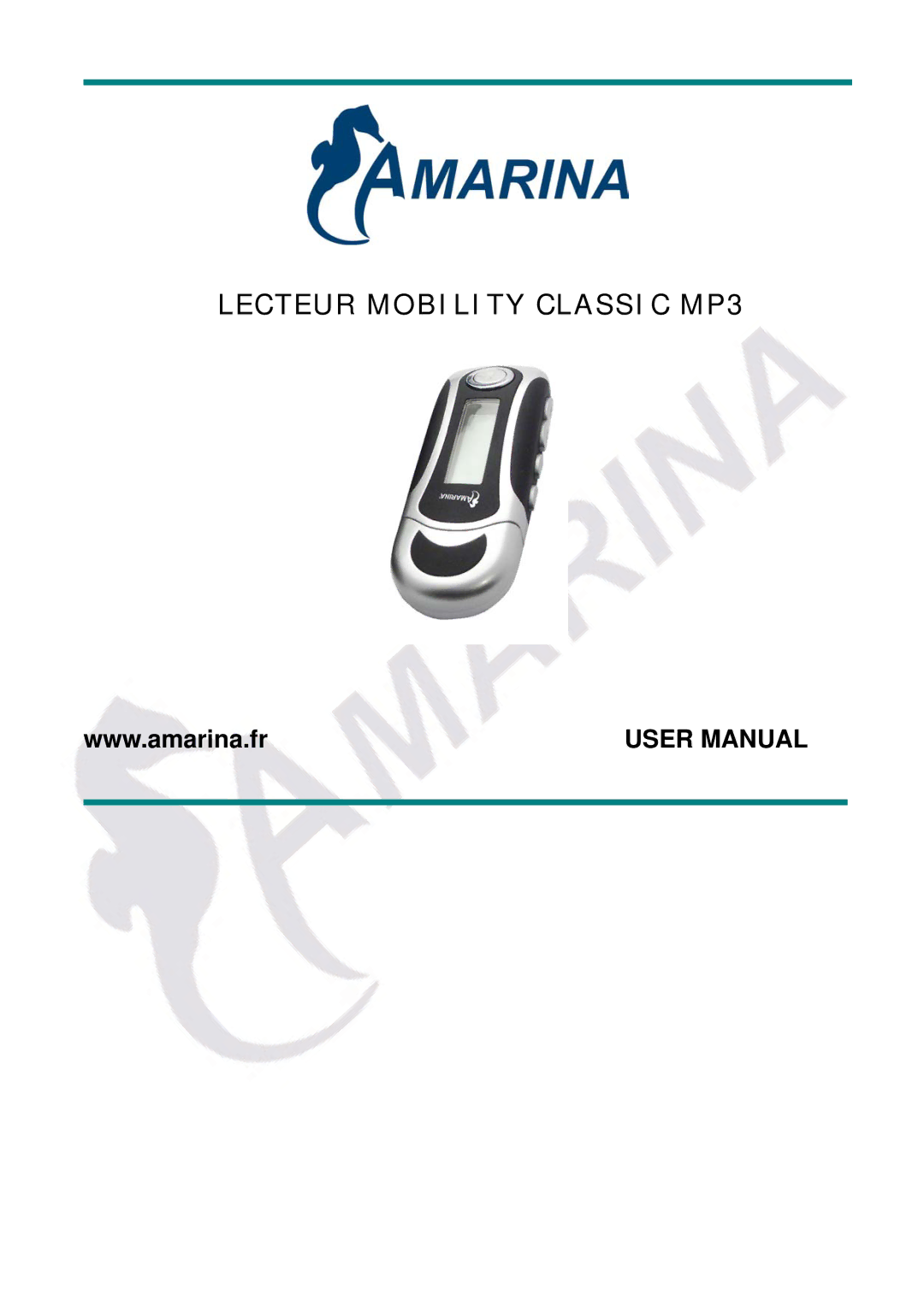 Gembird LECTEUR MOBILITY CLASSIC MP3 manual Lecteur Mobility Classic MP3 