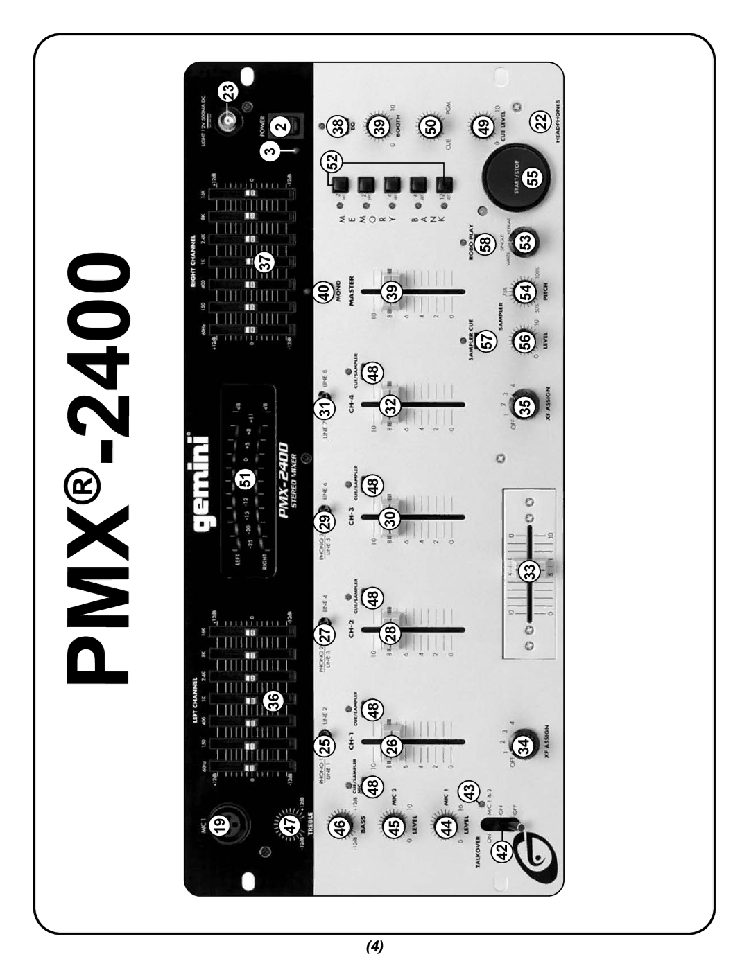 Gemini PMX-1400, 1800 manual 2400 