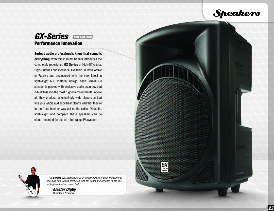 Gemini 36 manual Speakers, Performance Innovation 