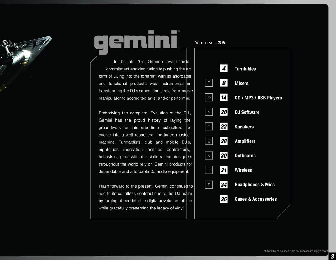 Gemini 36 manual Volume 