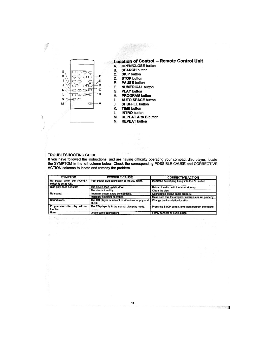 Gemini CD-100 manual 