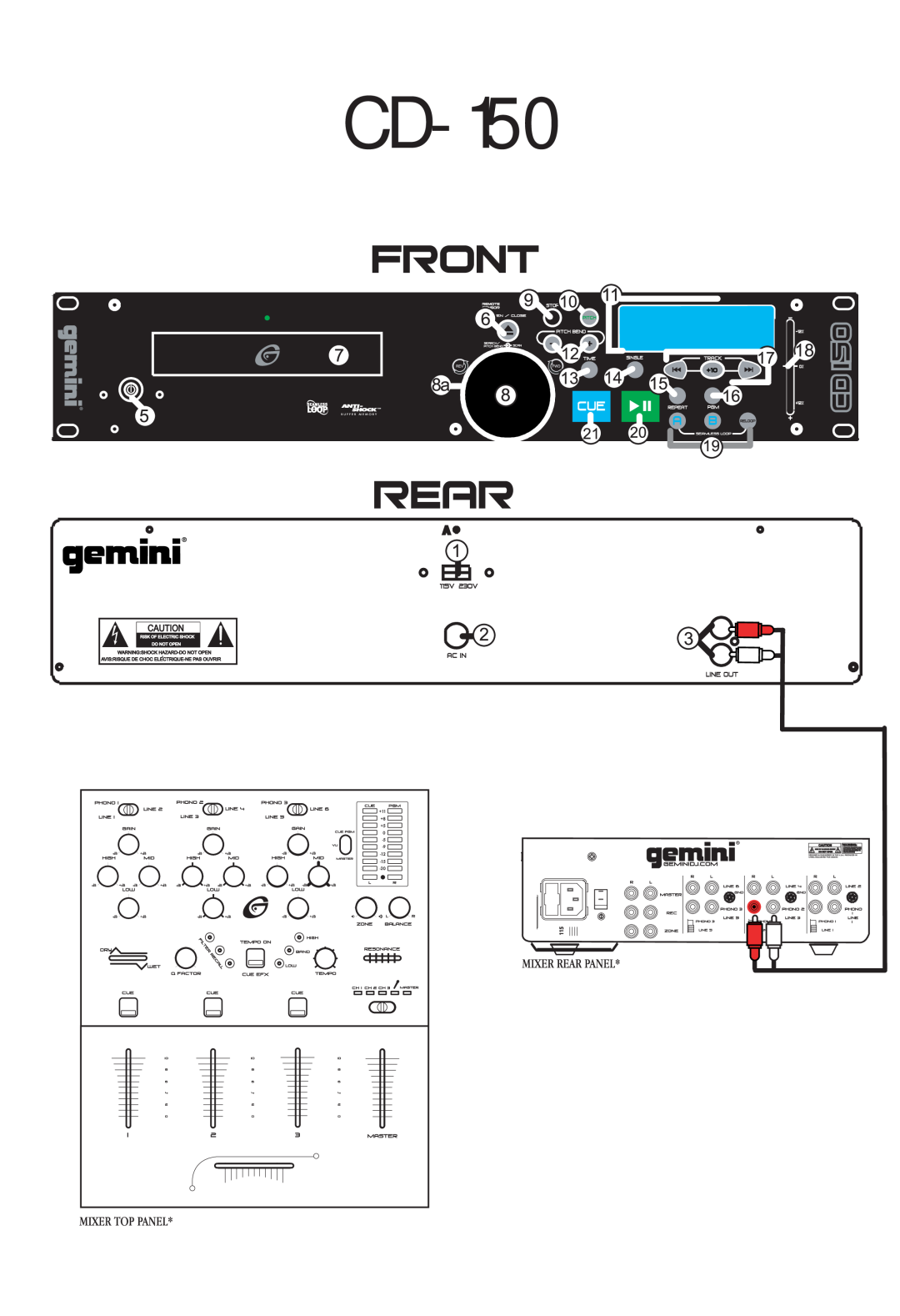 Gemini CD-150 manual 