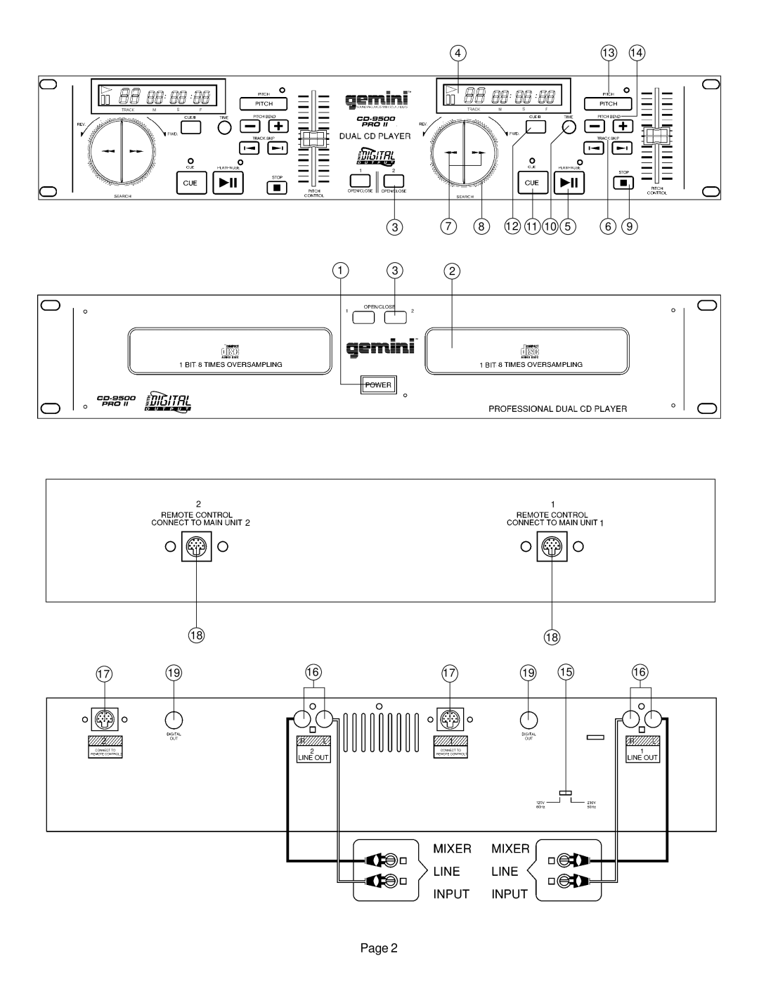 Gemini CD-9500 instruction manual 