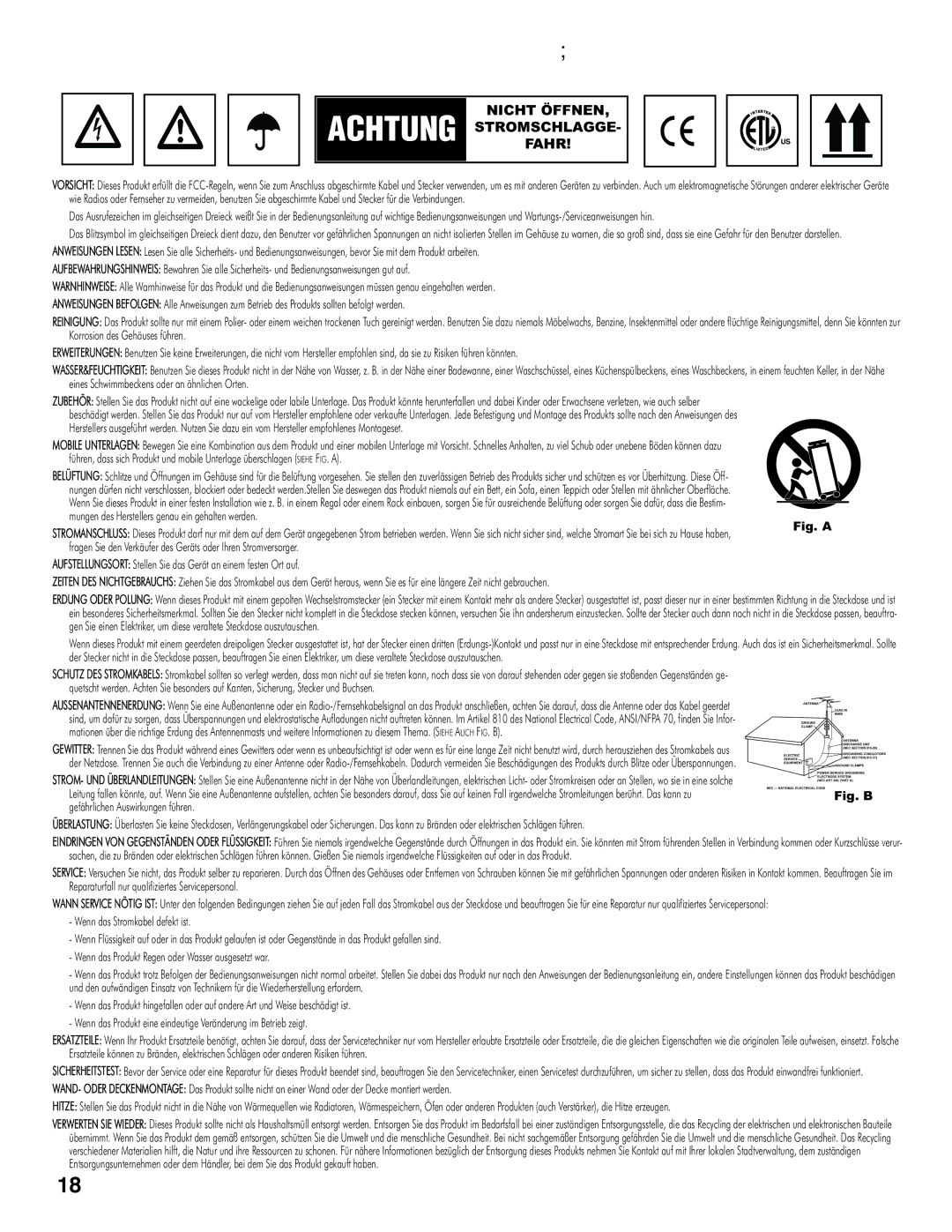 Gemini CDM-3200 manual Achtung 