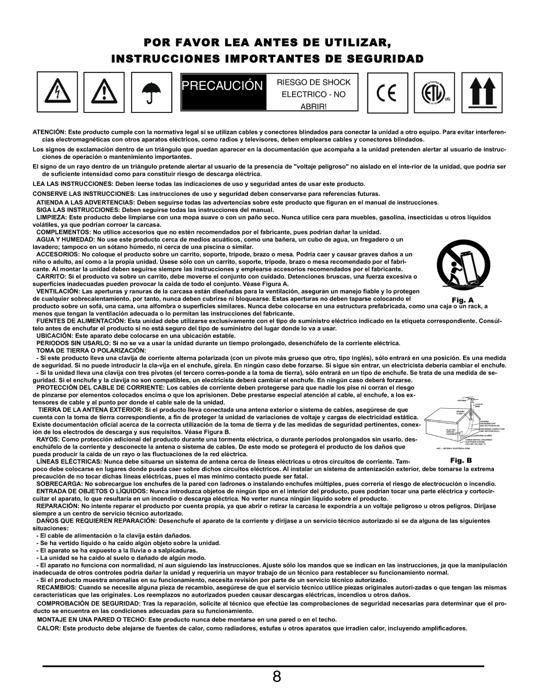 Gemini CDMP-6000 manual Precaución 