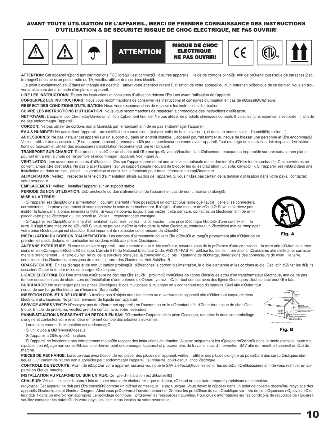 Gemini CDX-1250 manual Fig. B 