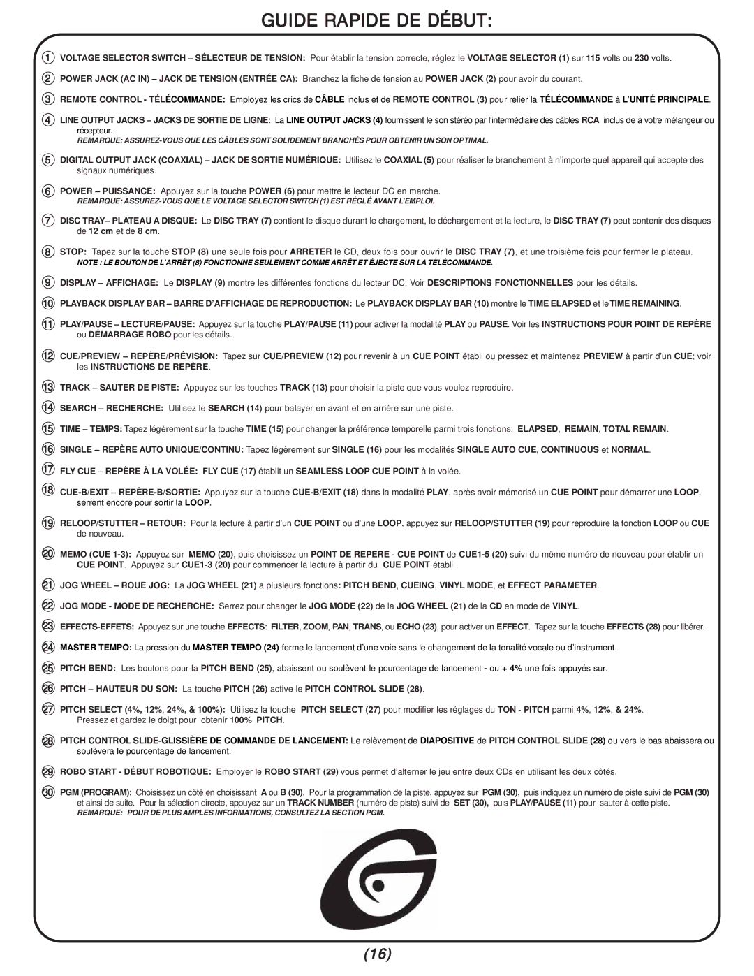 Gemini CFX-40 manual Guide Rapide DE Début 