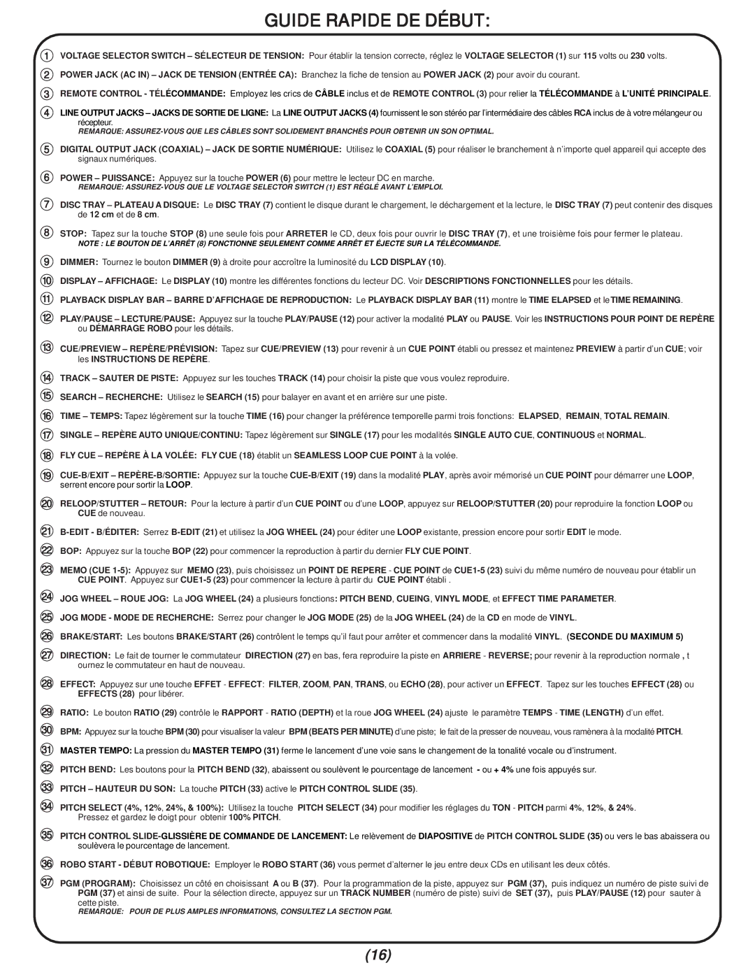 Gemini CFX-50 manual Guide Rapide DE Début 