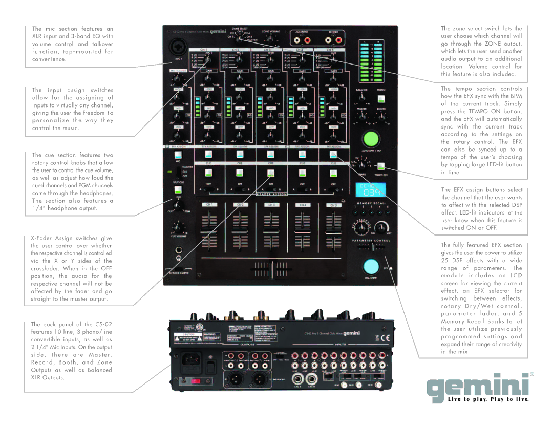 Gemini CS-02 manual 