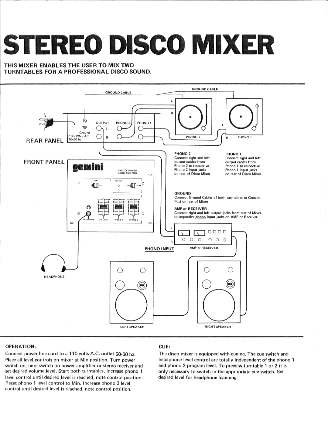 Gemini DAC X-1000 manual 