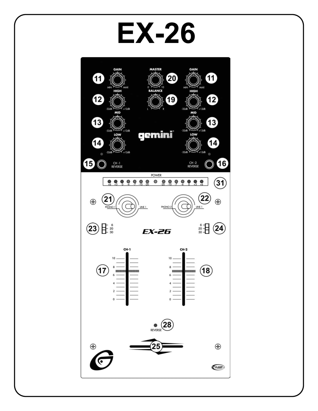 Gemini EX-26 manual 