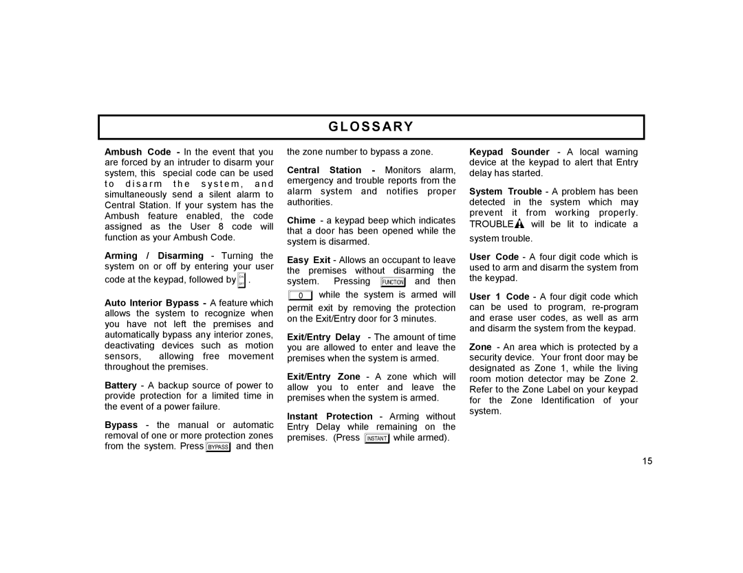 Gemini GEM-RP8 manual Glossary 