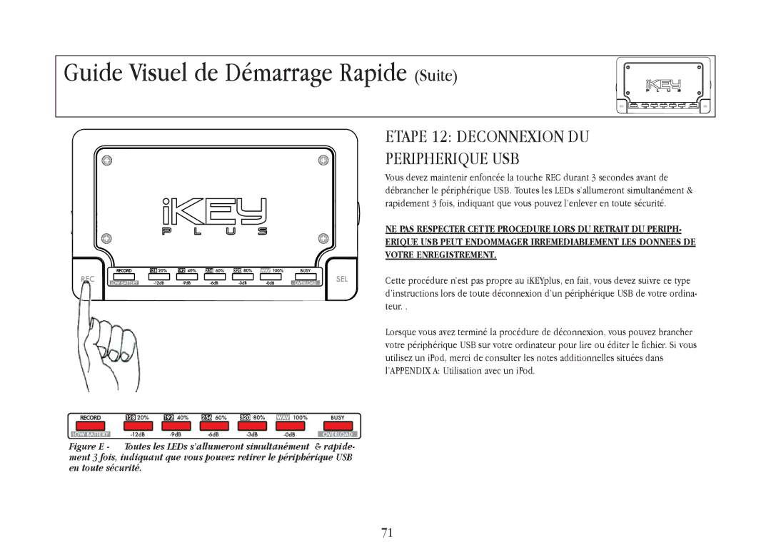 Gemini iKEYplus warranty Etape 12 Deconnexion DU Peripherique USB 