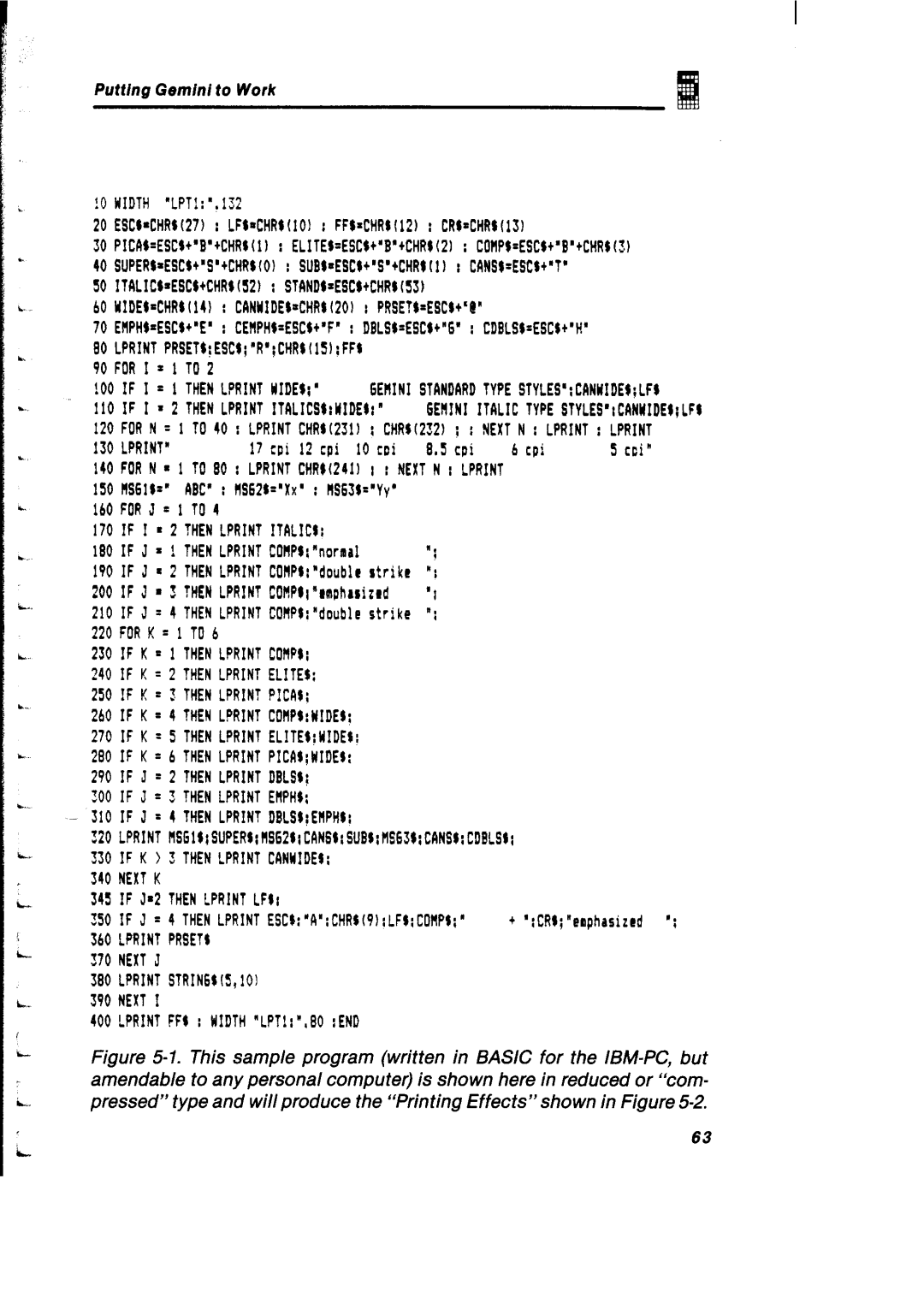 Gemini Industries Printer user manual cd Cpi 