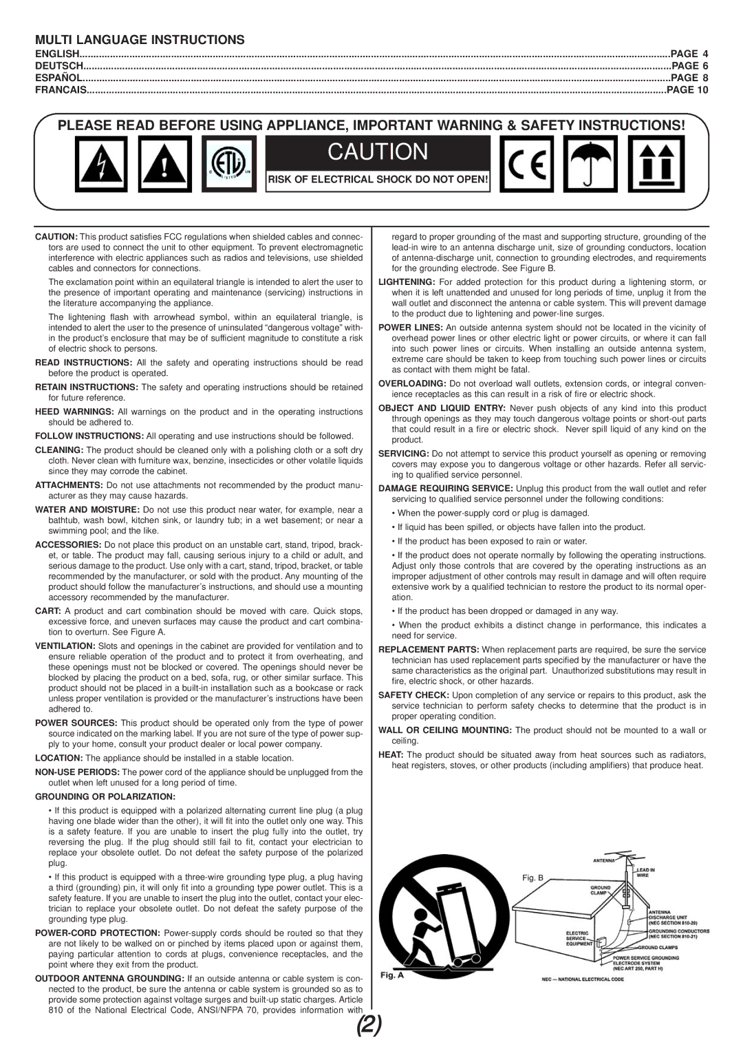 Gemini iTT manual Multi Language Instructions 