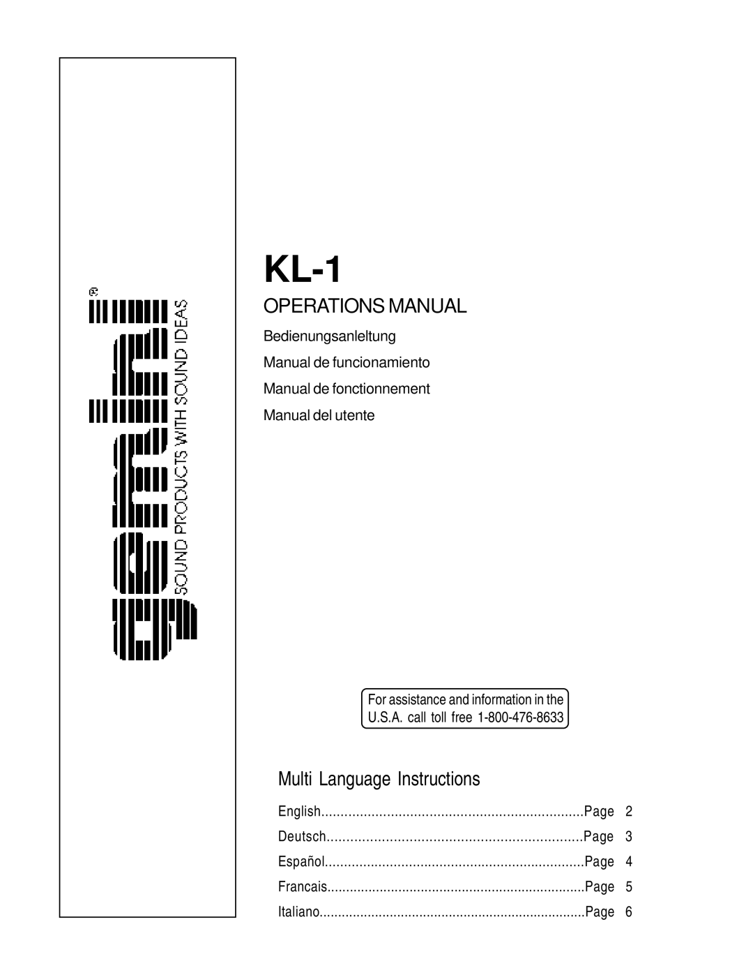 Gemini KL-1 manual 