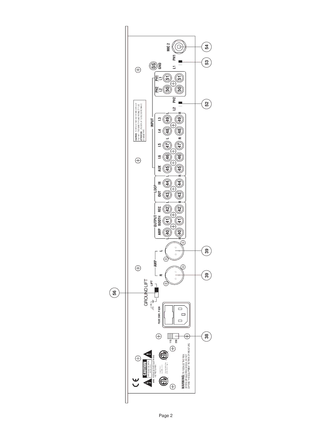 Gemini KL-19 manual Ground Lift 