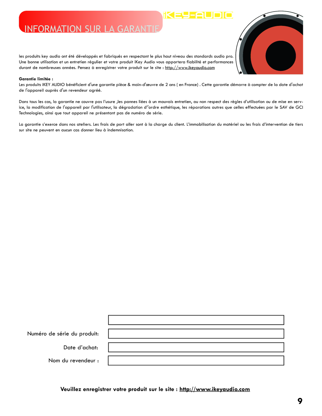 Gemini 808, M10s, 606, 505 manual Information SUR LA Garantie, Garantie limitée 