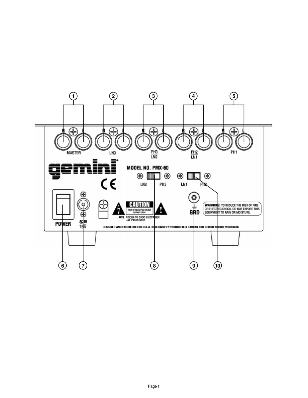 Gemini Mixer manual 