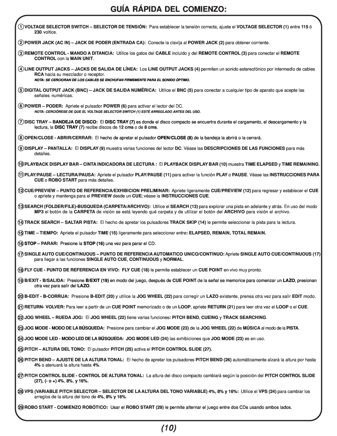 Gemini MPX-3 manual Guía Rápida Del Comienzo 