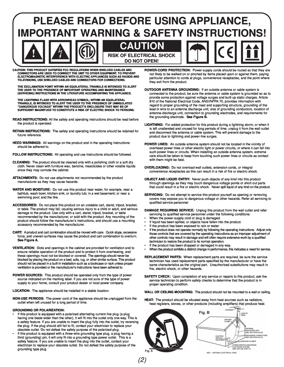 Gemini P-07 manual Please Read Before Using Appliance, Important Warning & Safety Instructions 
