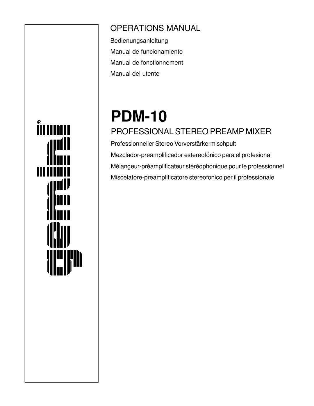 Gemini PDM-10 manual 