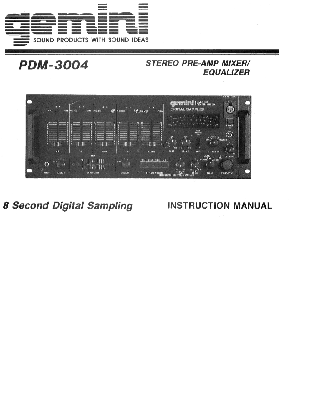 Gemini PDM-3004 manual 