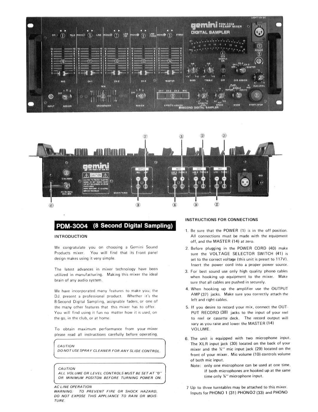 Gemini PDM-3004 manual 
