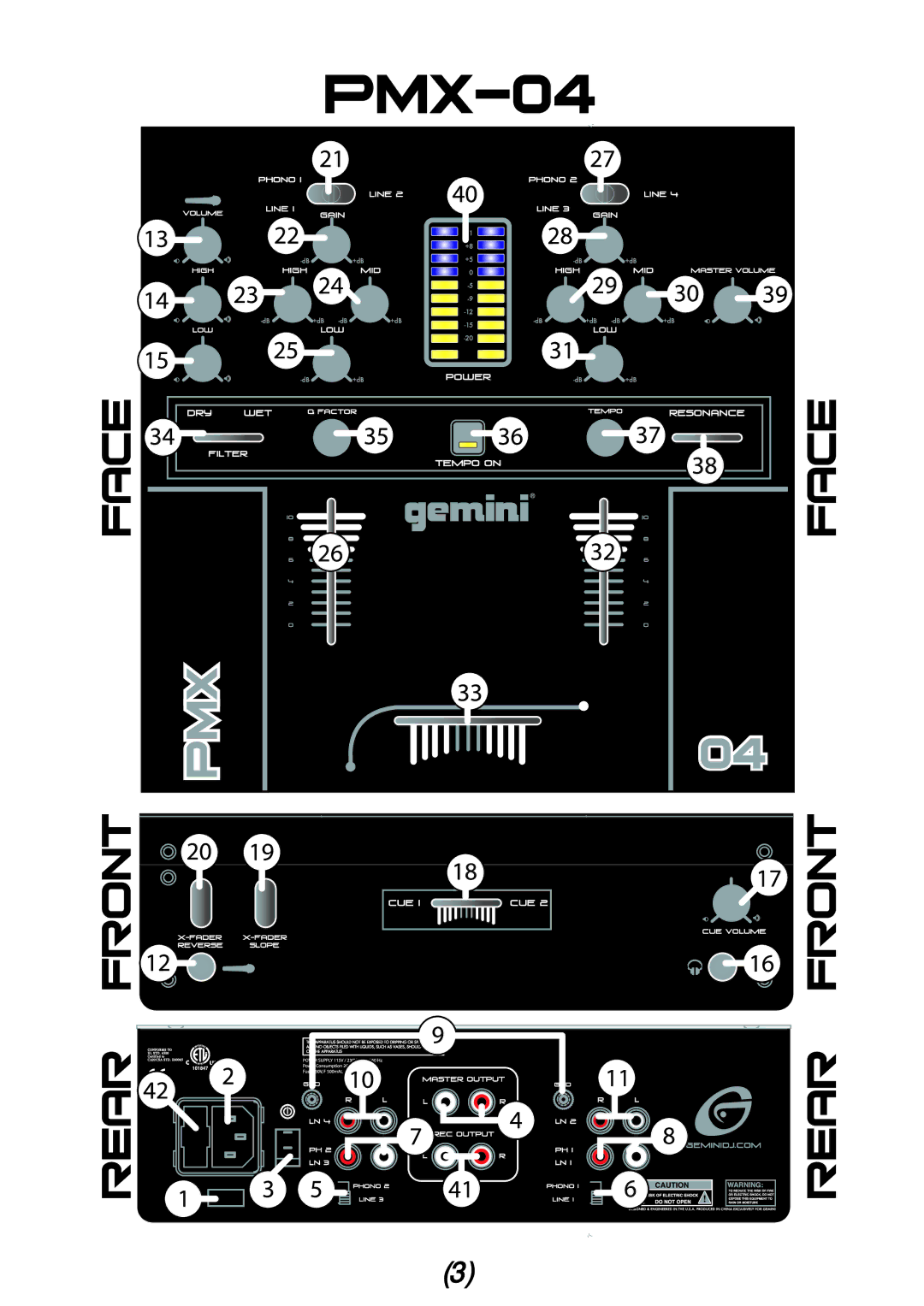 Gemini PMX-04 manual 