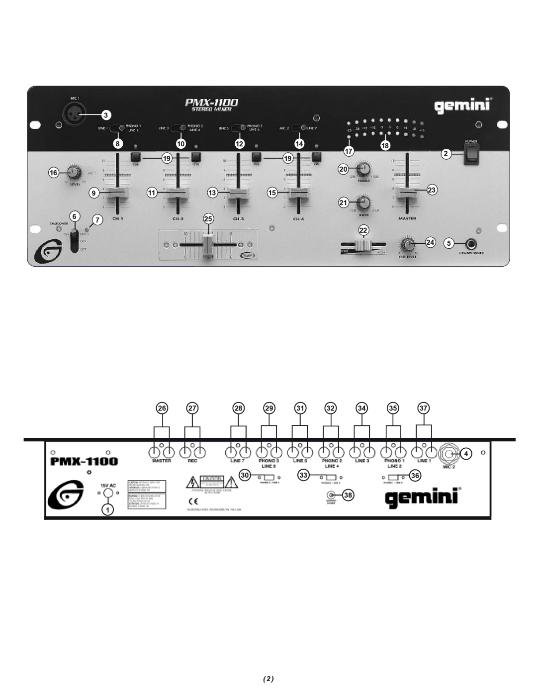 Gemini PMX-1100 manual 