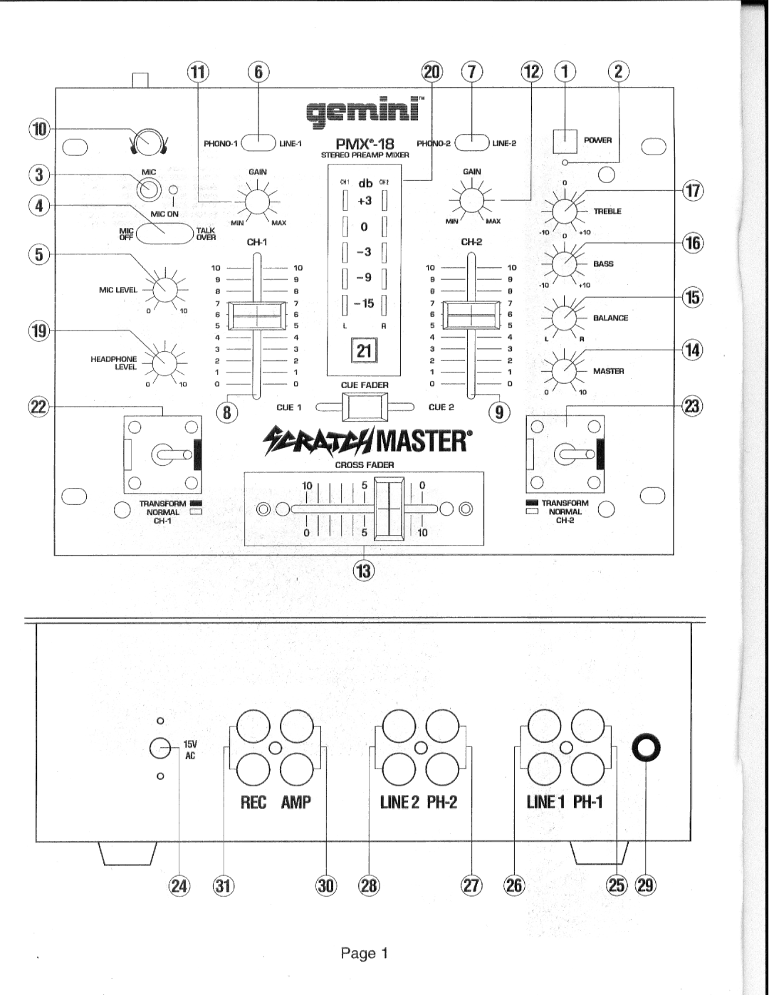 Gemini PMX-18 manual 