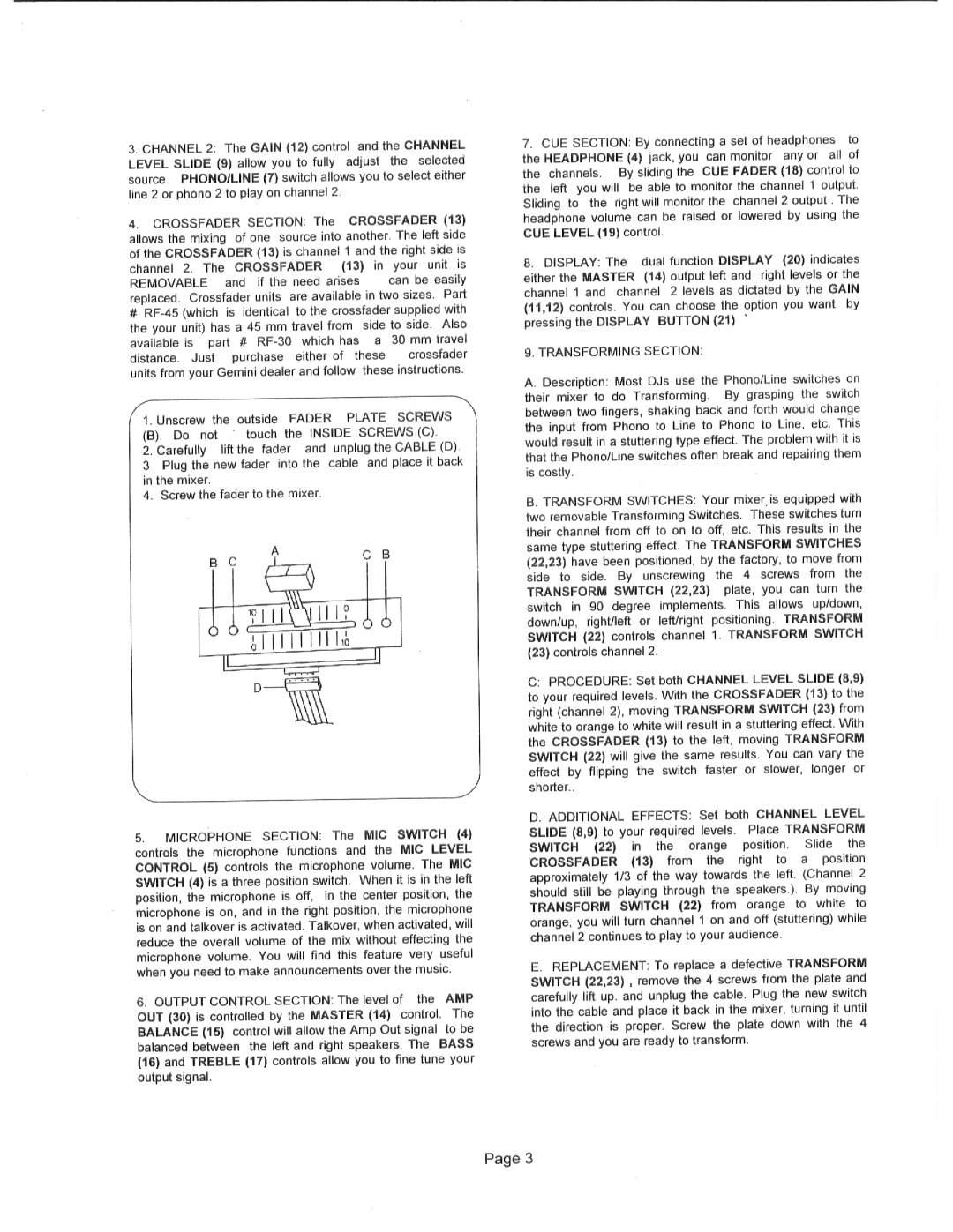 Gemini PMX-18 manual 