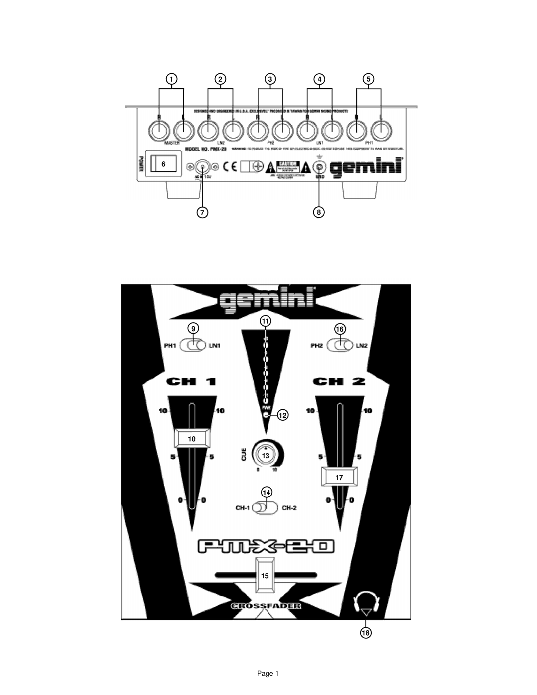 Gemini PMX-20 manual 