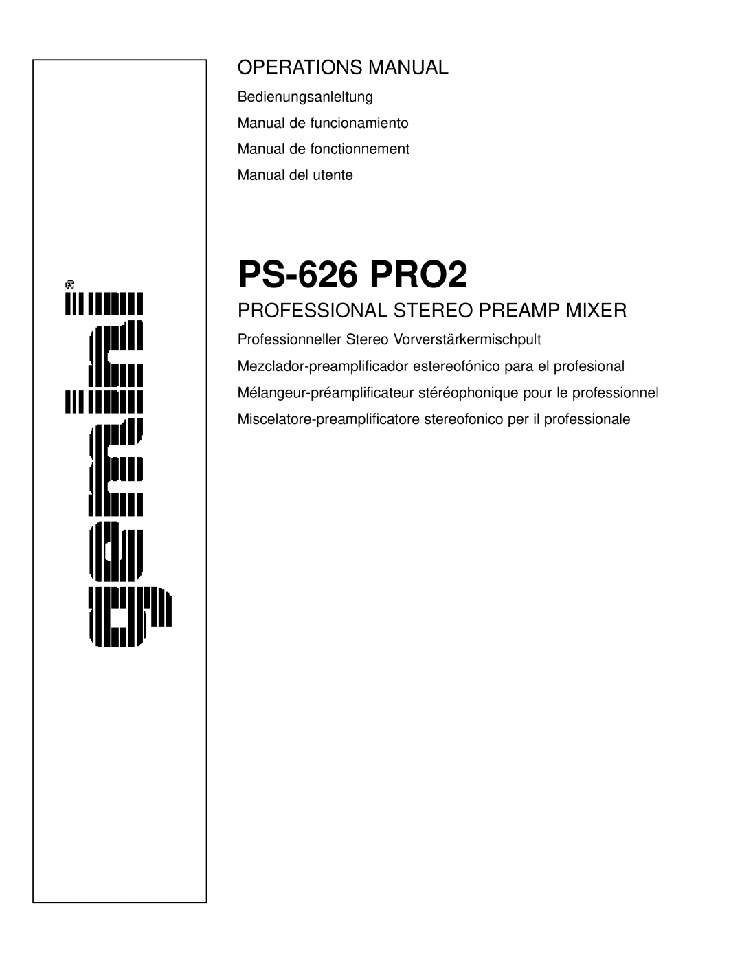 Gemini PS-626 PRO2 manual 