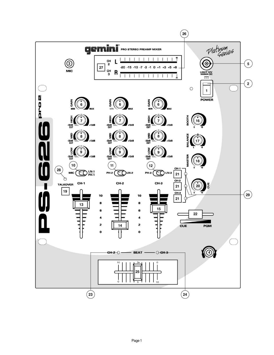 Gemini PS-626 PRO2 manual 2120 