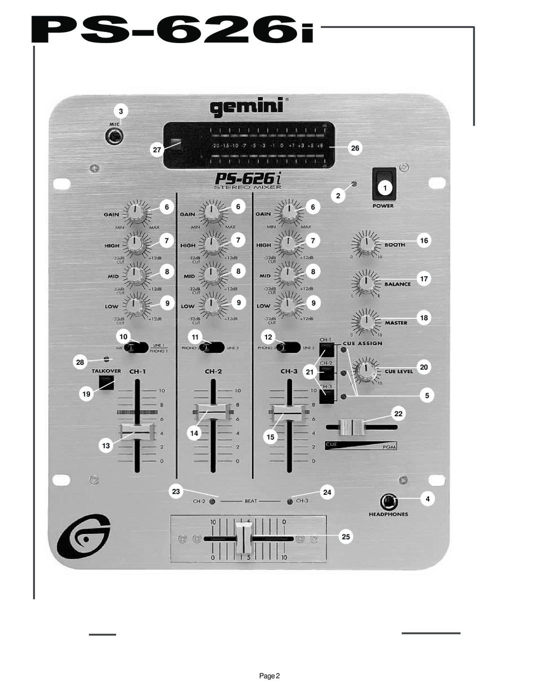 Gemini PS-626i manual 2324 