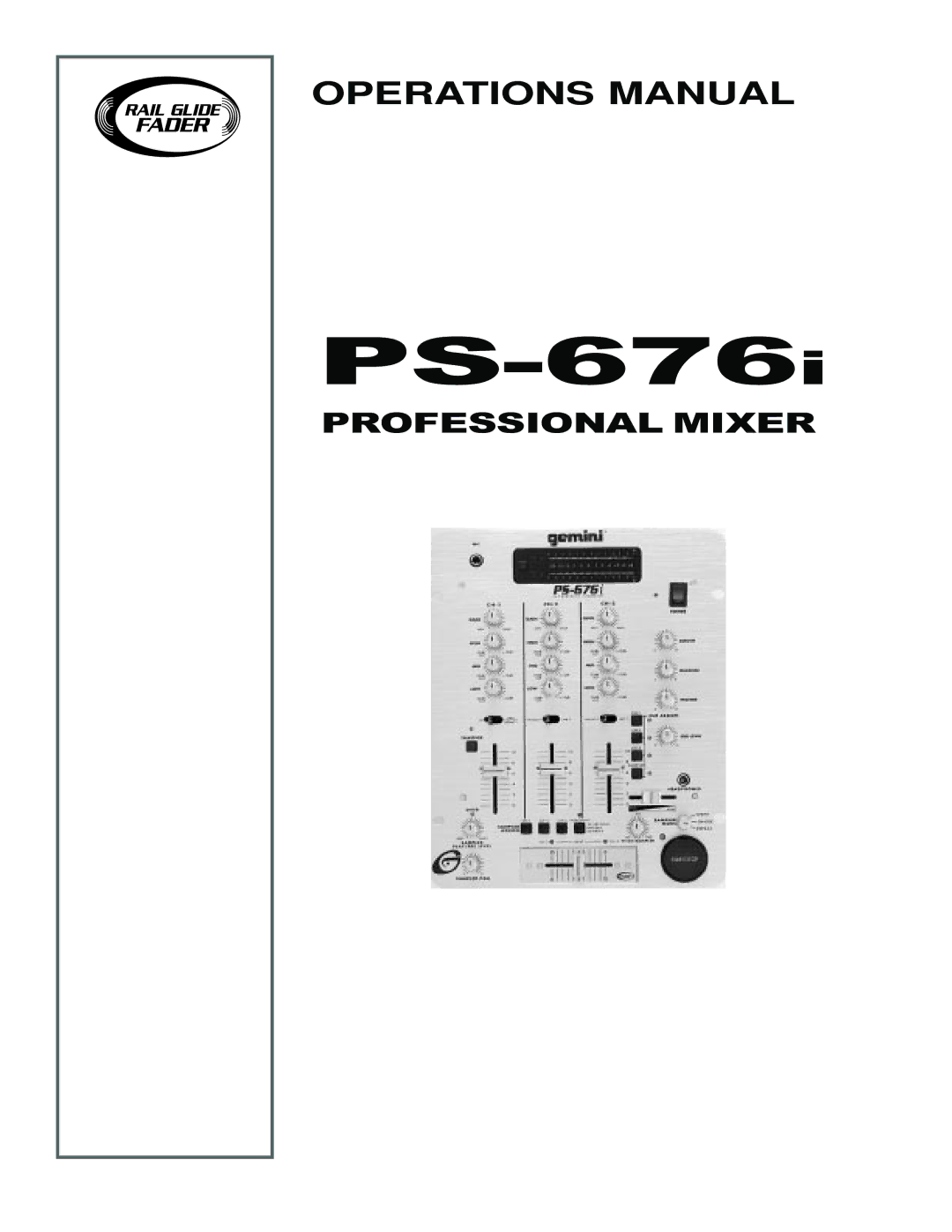 Gemini PS-676i manual 