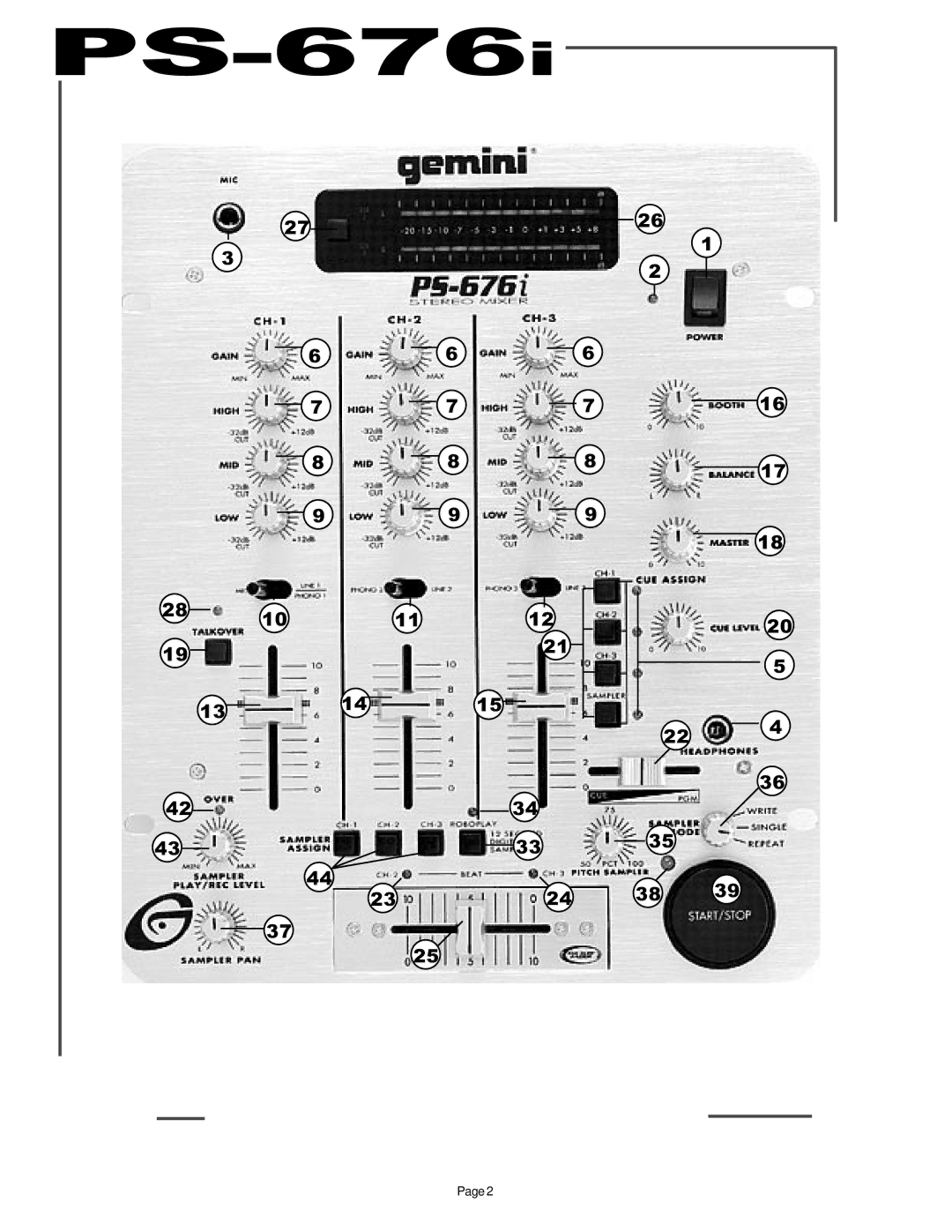 Gemini PS-676i manual 666 777 888 999 