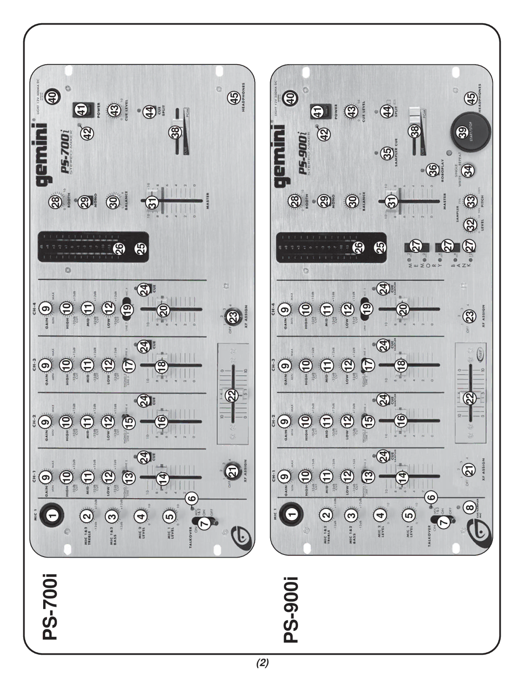 Gemini PS-700i, PS-900i manual 