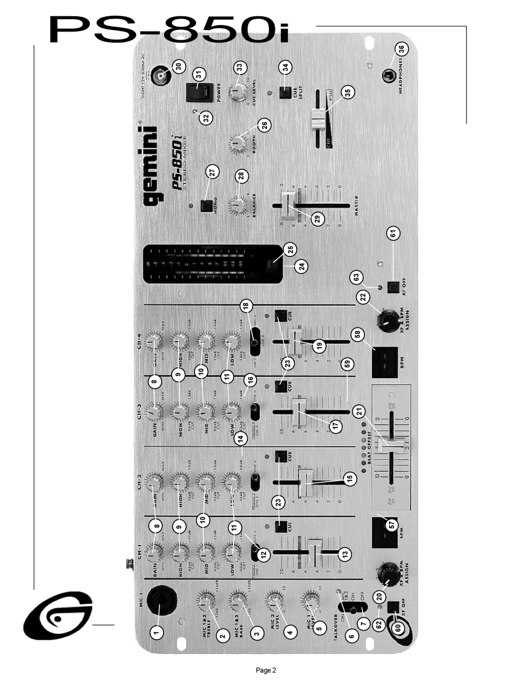 Gemini PS-850i manual 