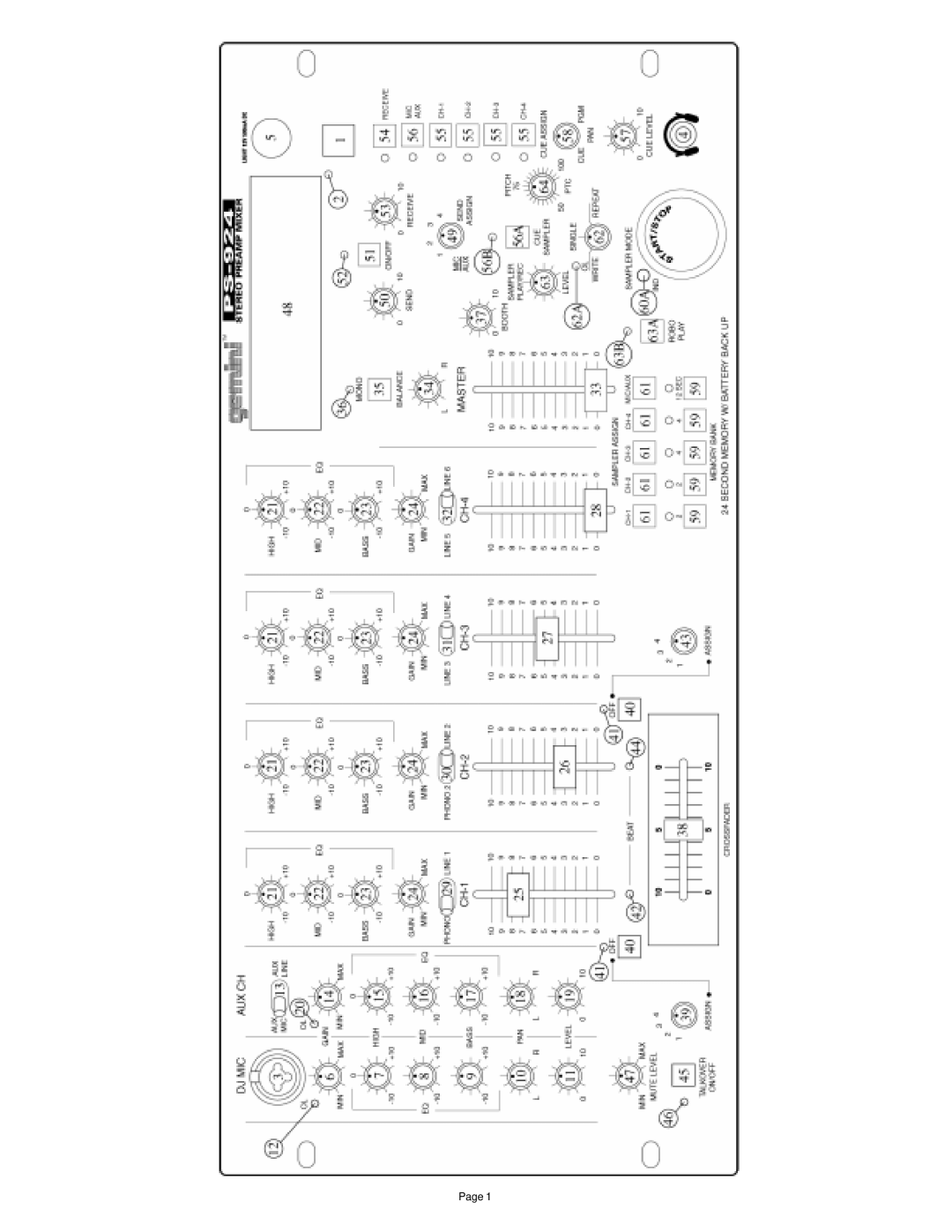 Gemini PS-924 manual 